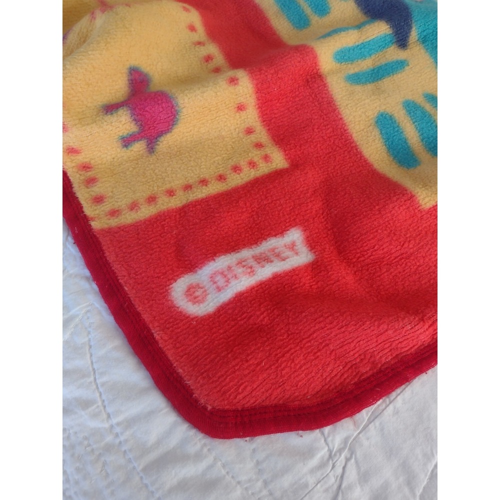 Vtg Disney Pocahontas Fleece Blanket John Smith Twin 90s Native Retro Nostalgic - Picture 6 of 10